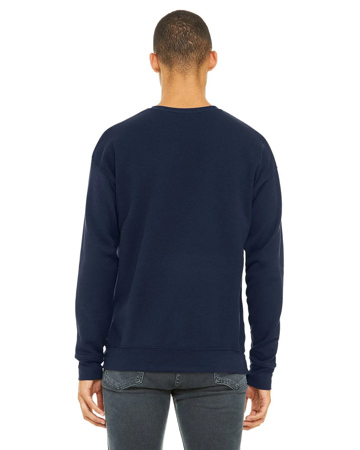 Bella Canvas Unisex Drop Shoulder Fleece Crewneck Sweatshirt | Navy
