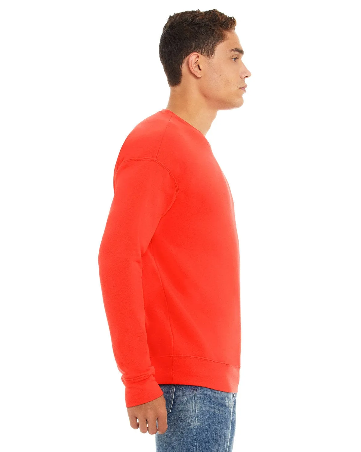 Bella Canvas Unisex Drop Shoulder Fleece Crewneck Sweatshirt | Poppy