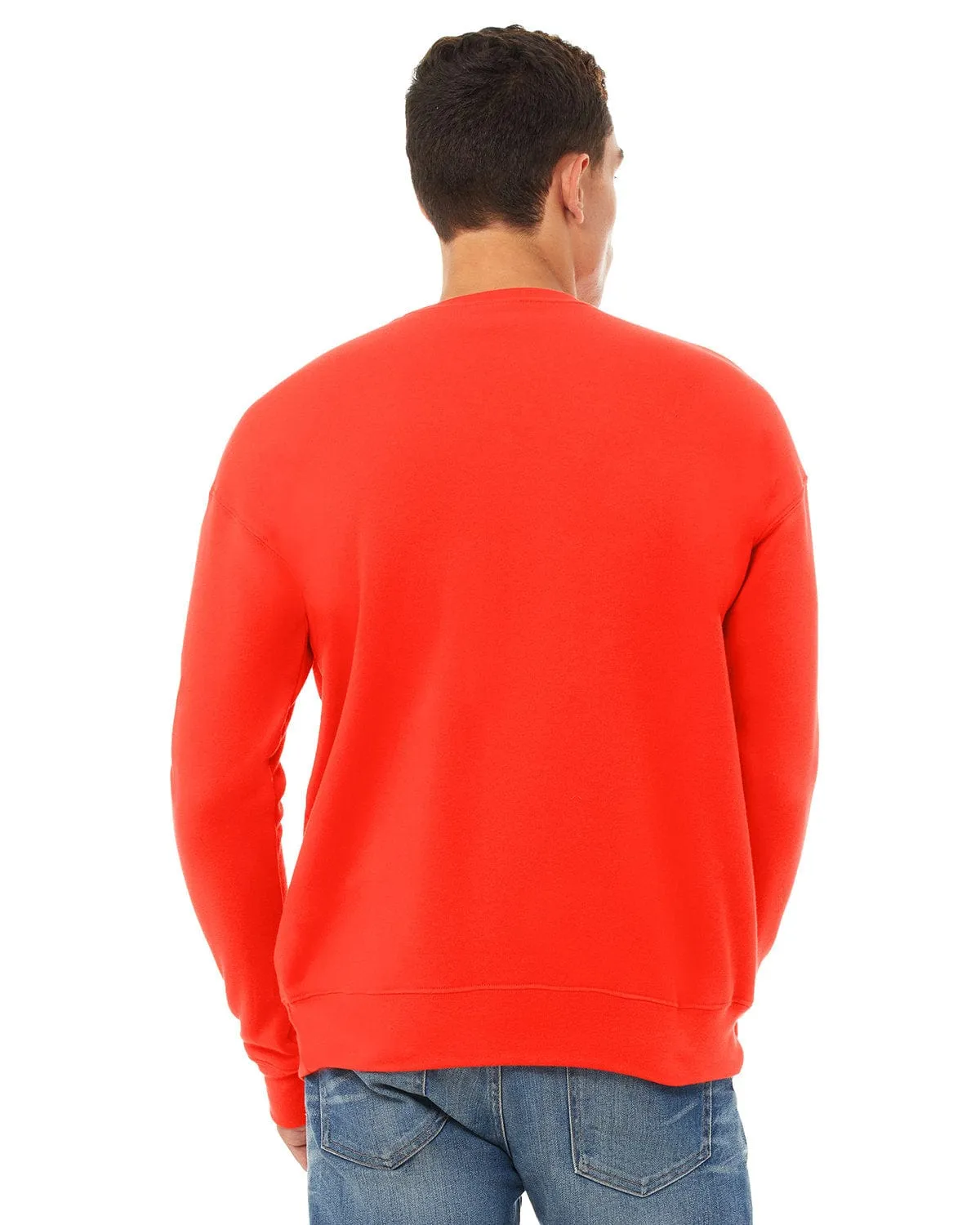 Bella Canvas Unisex Drop Shoulder Fleece Crewneck Sweatshirt | Poppy