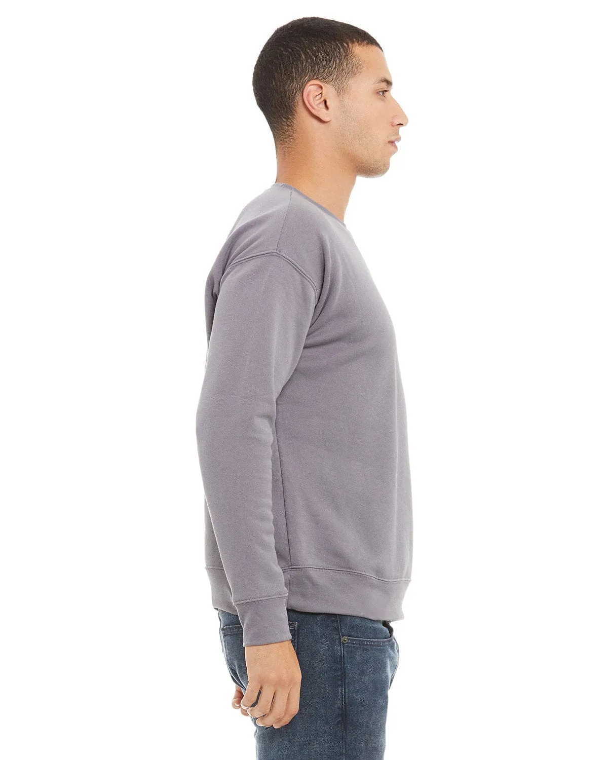 Bella Canvas Unisex Drop Shoulder Fleece Crewneck Sweatshirt | Storm