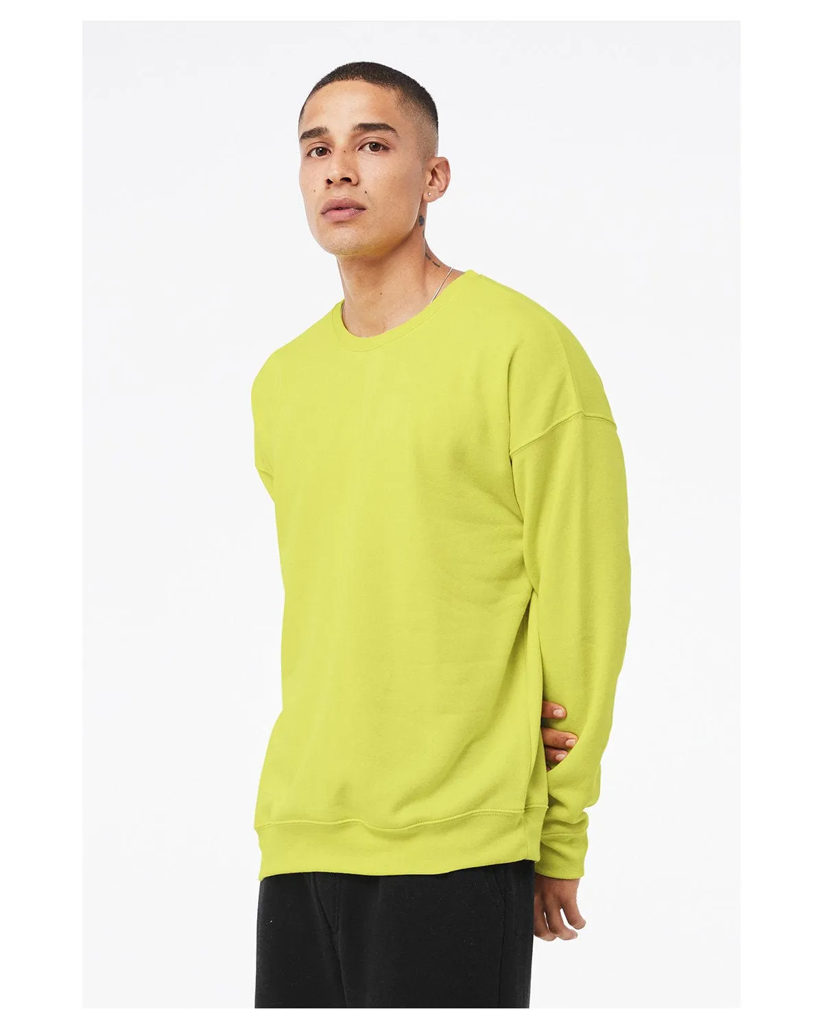 Bella Canvas Unisex Drop Shoulder Fleece Crewneck Sweatshirt | Strobe