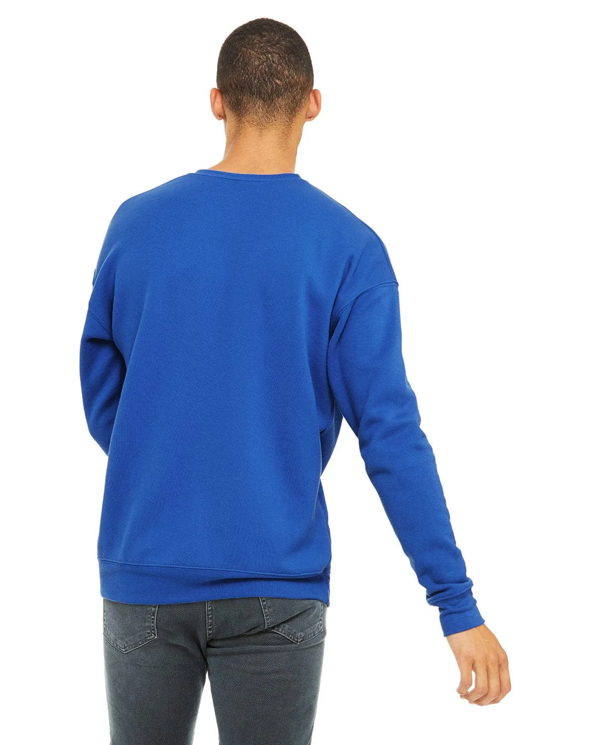 Bella Canvas Unisex Drop Shoulder Fleece Crewneck Sweatshirt | True Royal