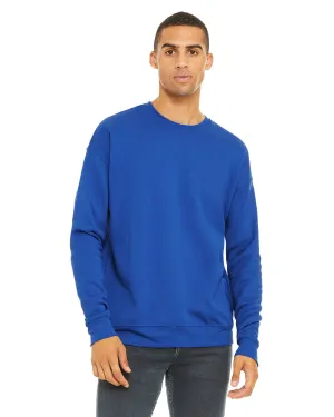Bella Canvas Unisex Drop Shoulder Fleece Crewneck Sweatshirt | True Royal