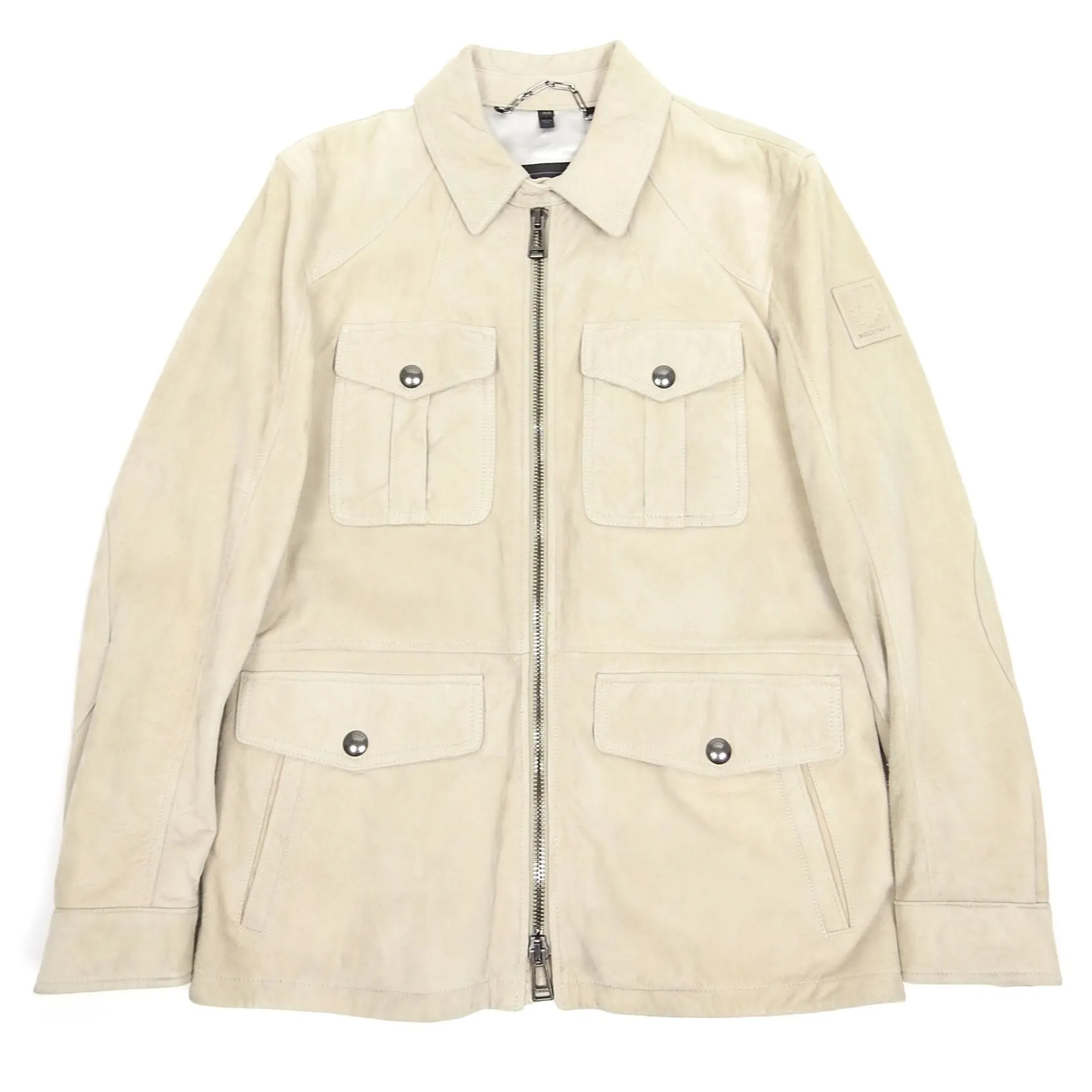 Belstaff Suede Longmead Jacket Cream Size 48