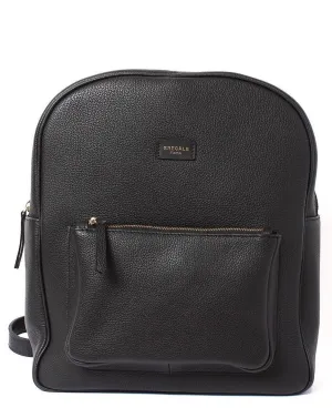 Black Leather Backpack- Calf Leather