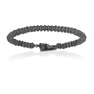 Black PVD Medium Beaded Bracleet with Black PVD