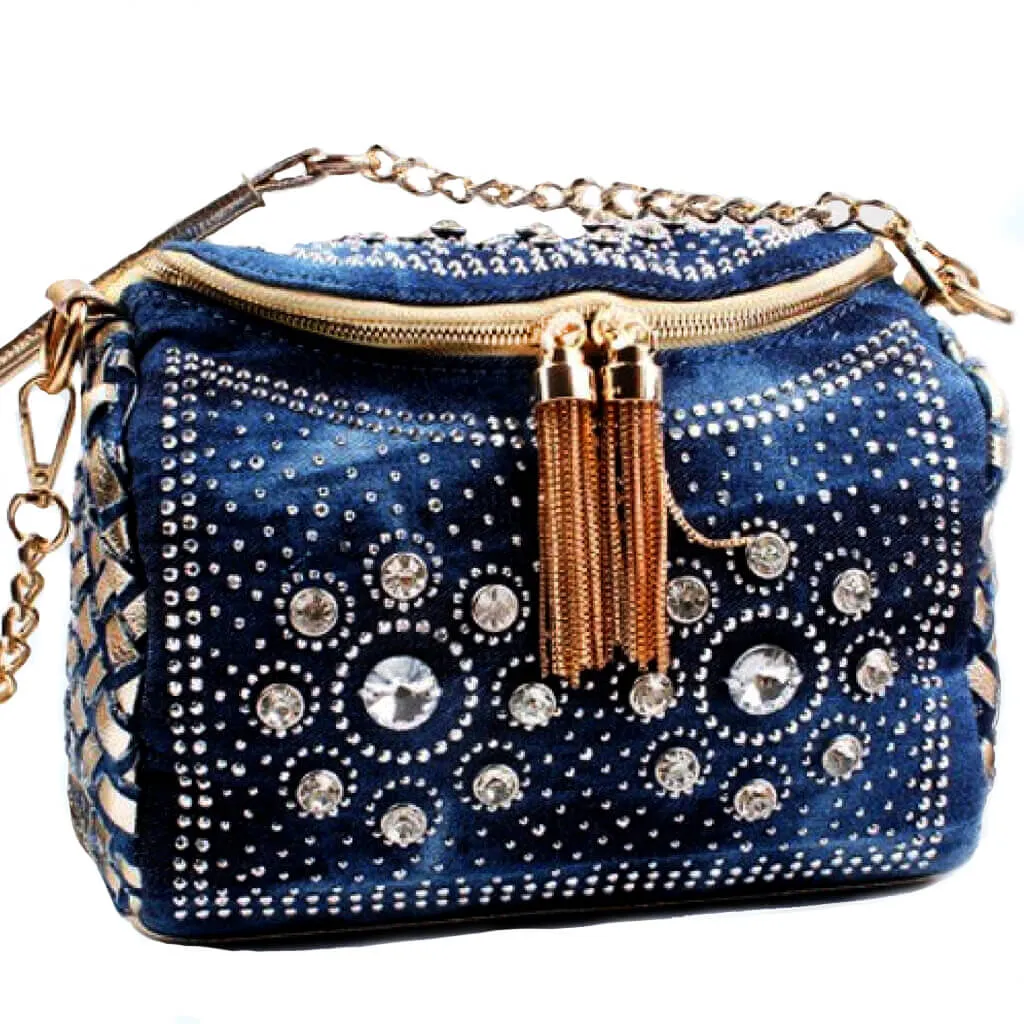 Blue Denim Handbag