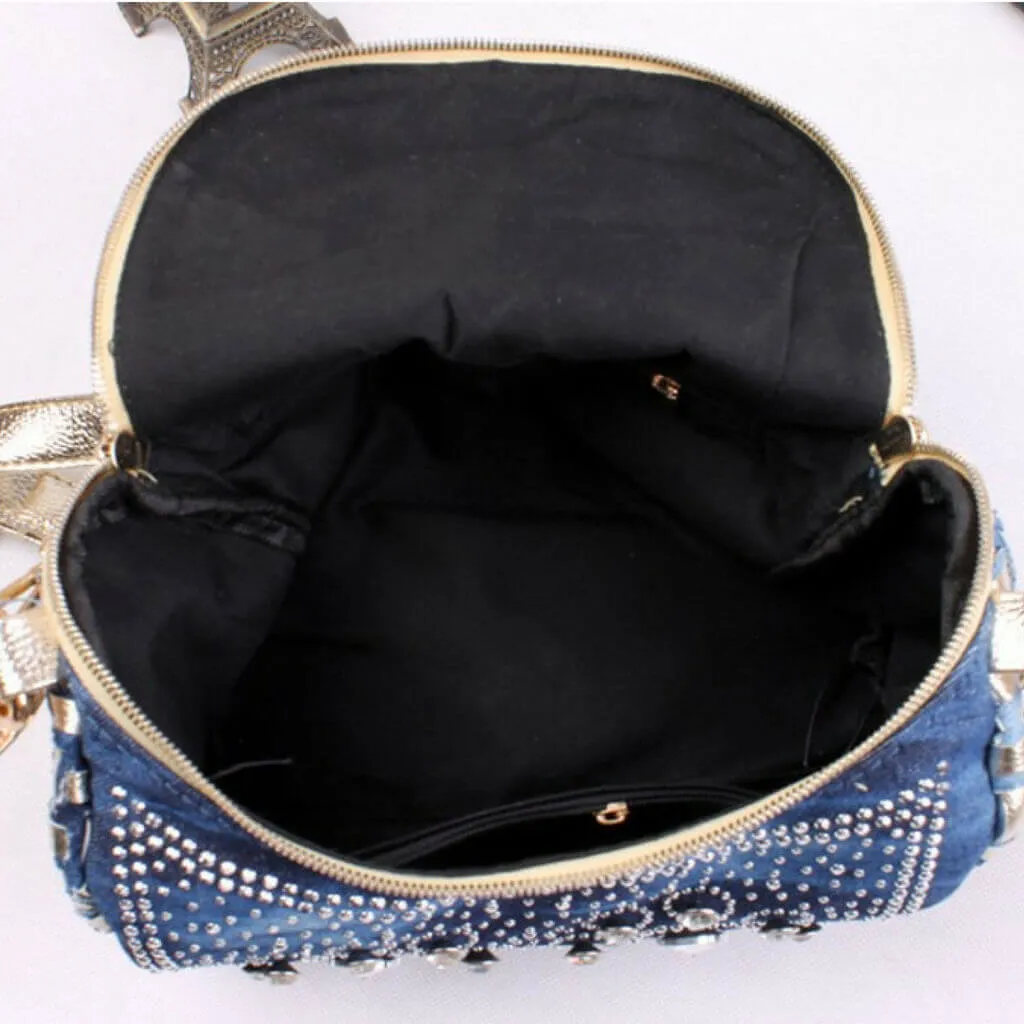 Blue Denim Handbag