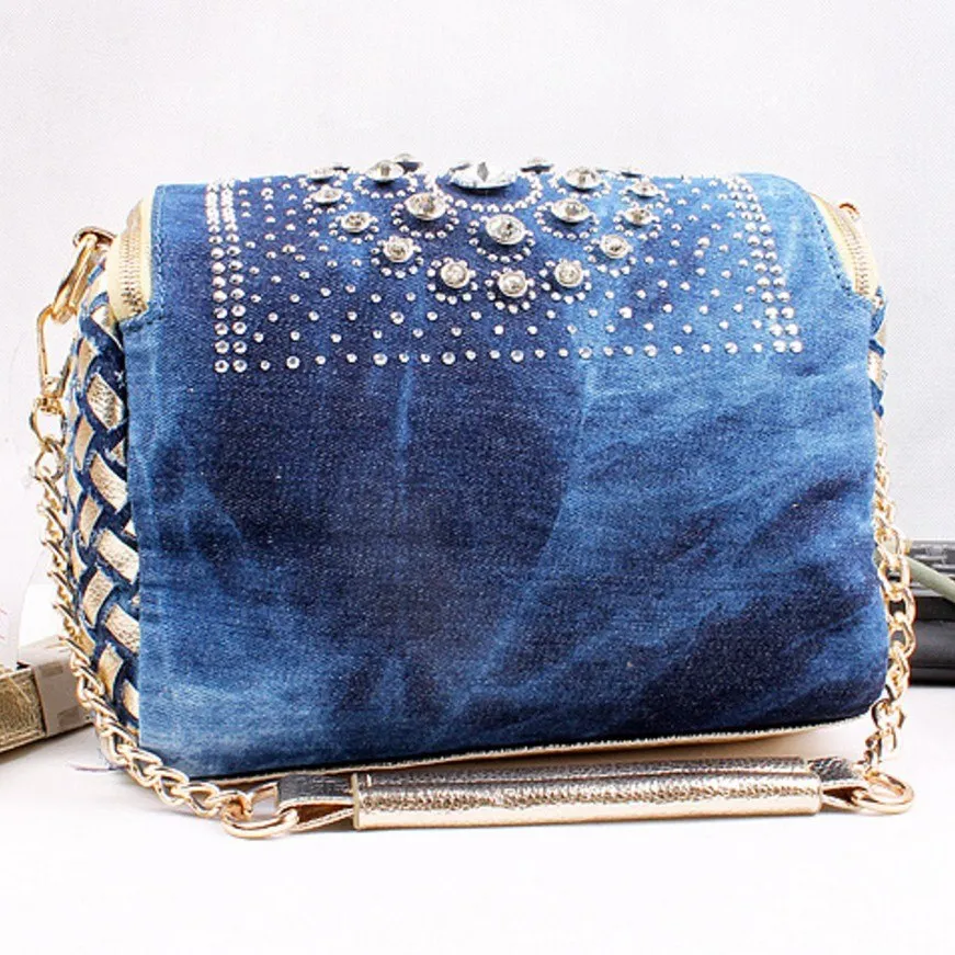 Blue Denim Handbag
