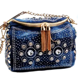 Blue Denim Handbag