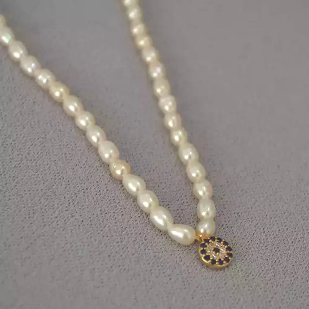 Boho & Mala Beaded Freshwater Pearl & Pendant Necklace SCN1003