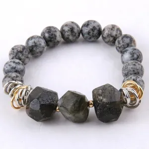 Boho & Mala Map Stone Beaded Bracelet