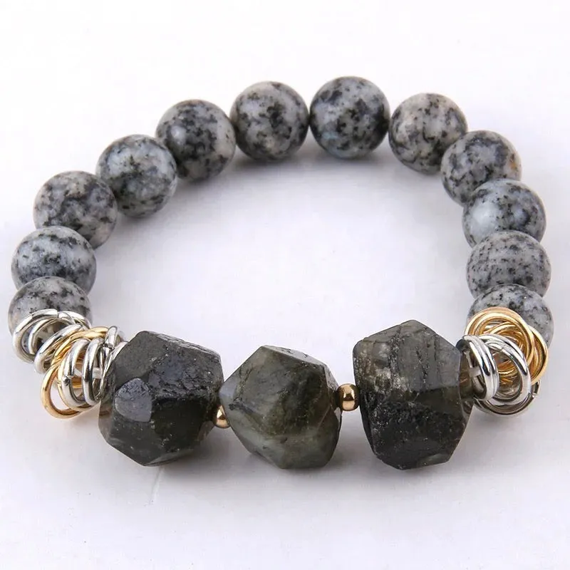 Boho & Mala Map Stone Beaded Bracelet