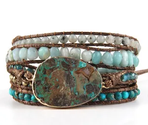 Boho & Mala Stone 5 Wrap Bracelet