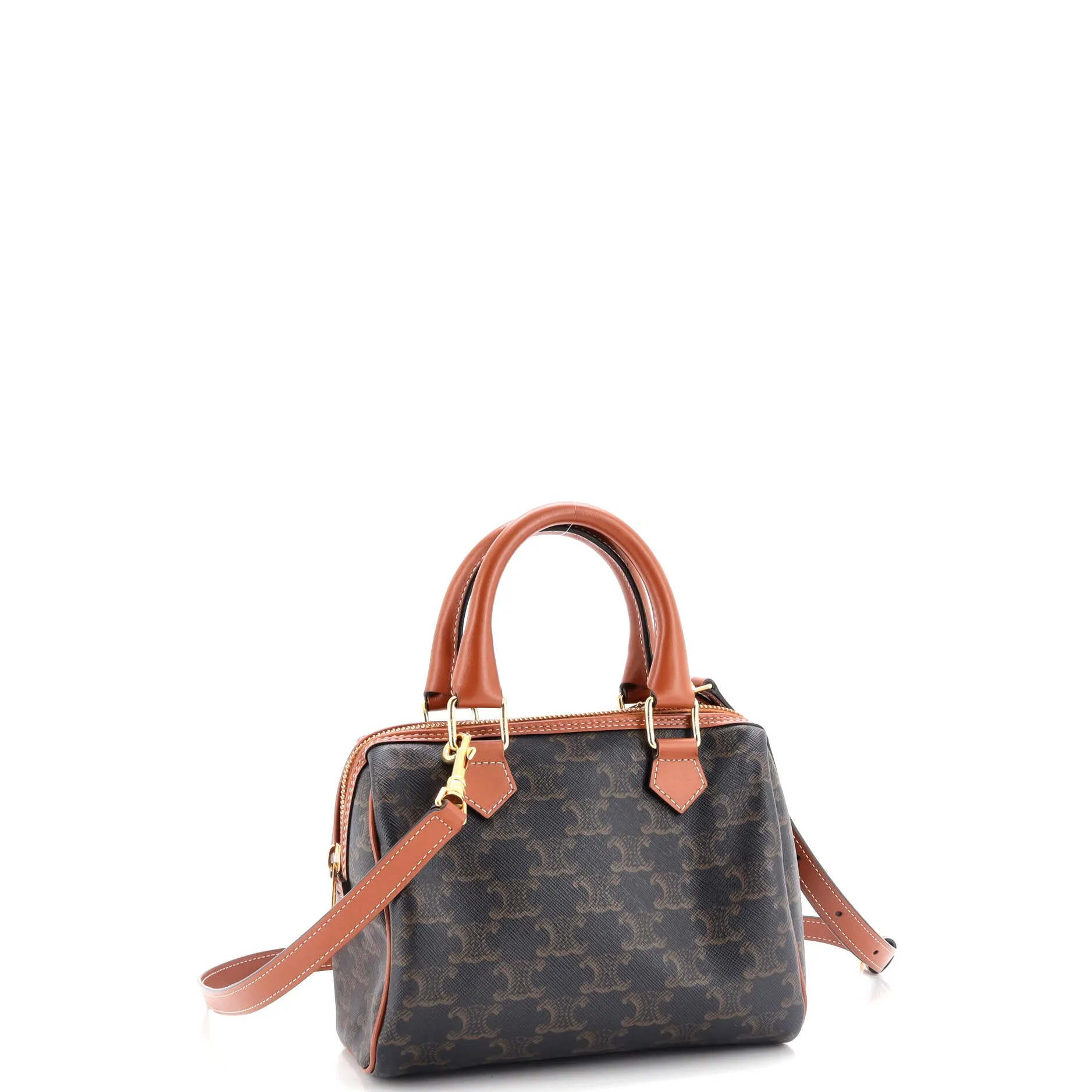 Boston Bag Triomphe Coated Canvas Small