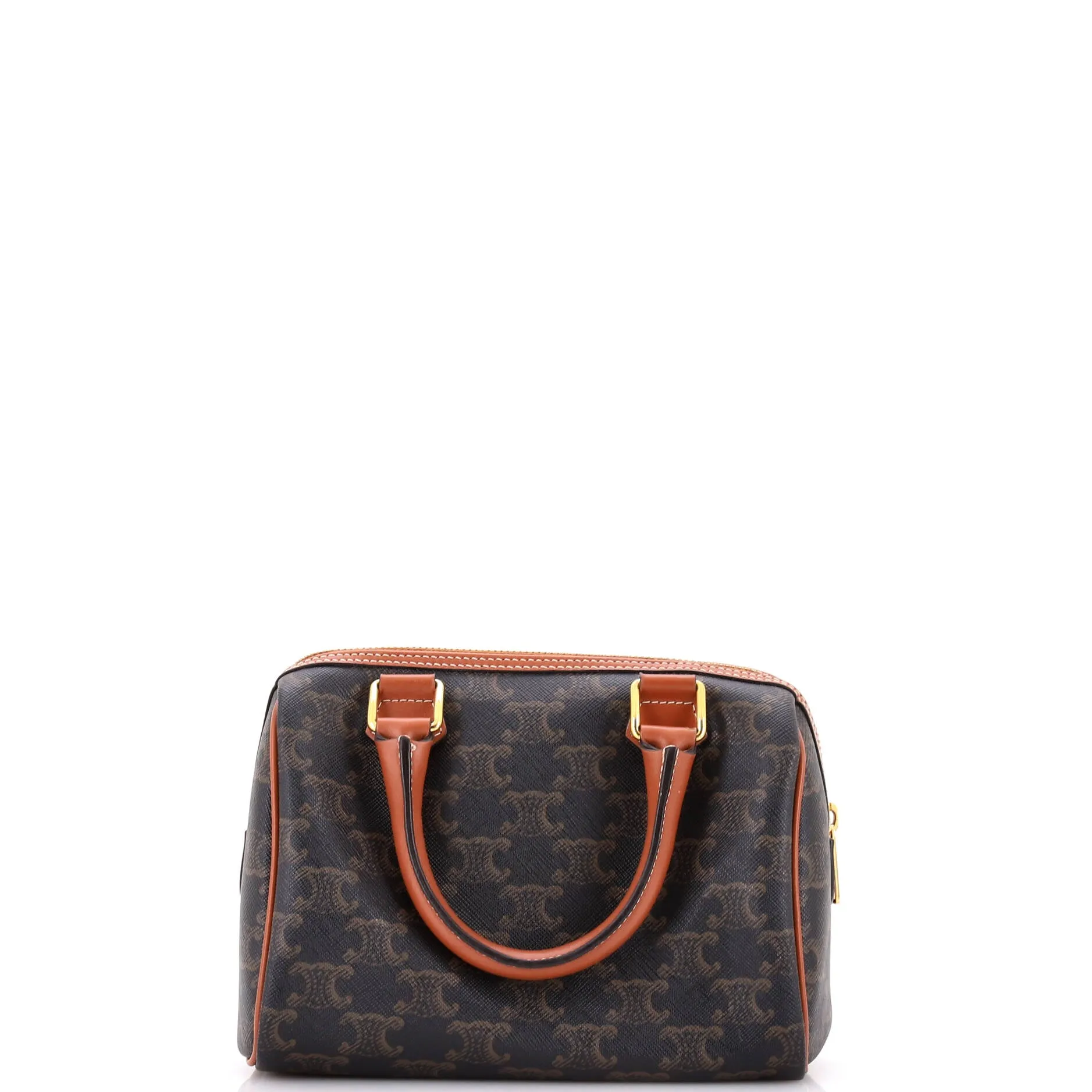 Boston Bag Triomphe Coated Canvas Small