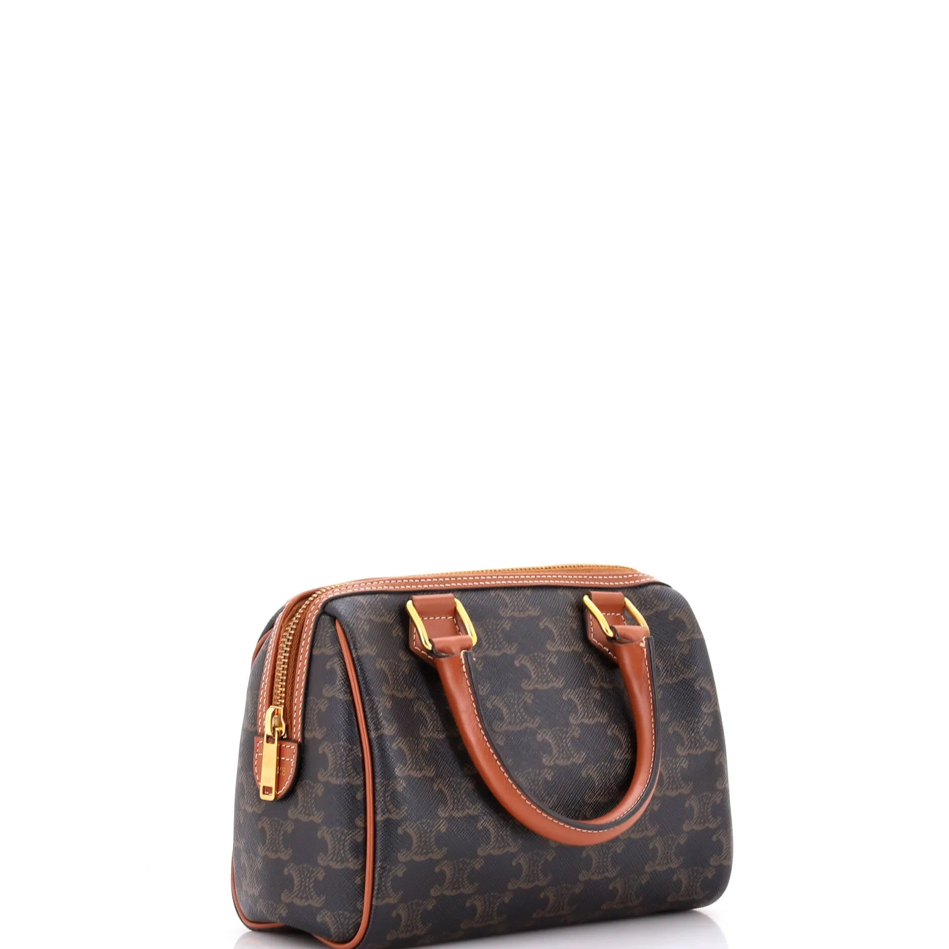 Boston Bag Triomphe Coated Canvas Small