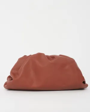 Bottega Veneta Rust Leather The Pouch Clutch Bag