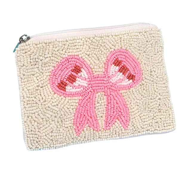 Bow Beaded Pouch