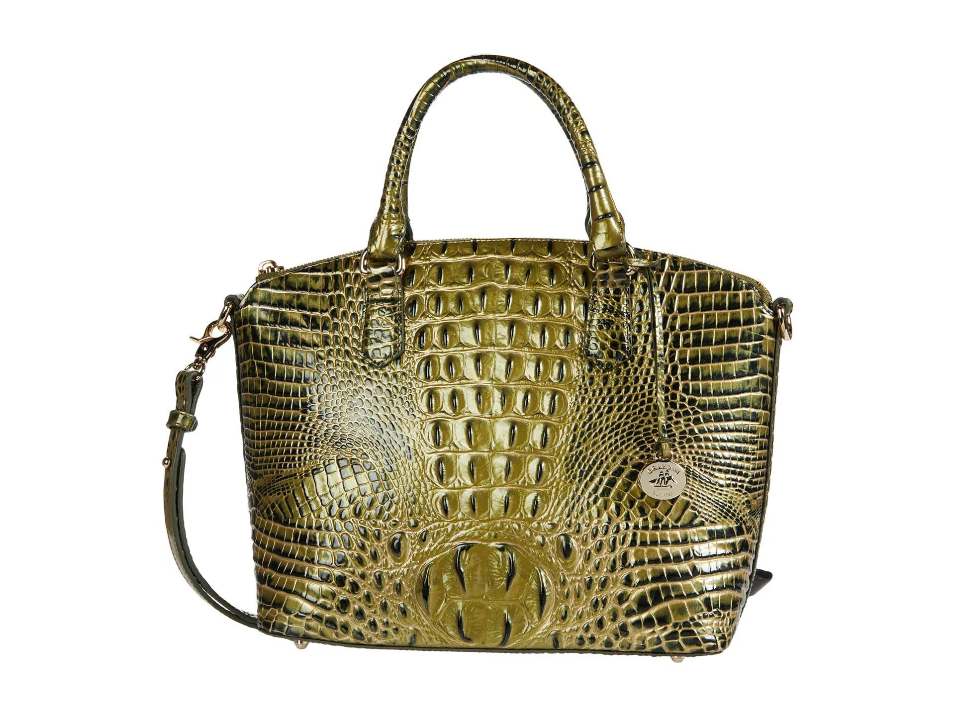BRAHMIN Melbourne Duxbury Satchel Moss One Size