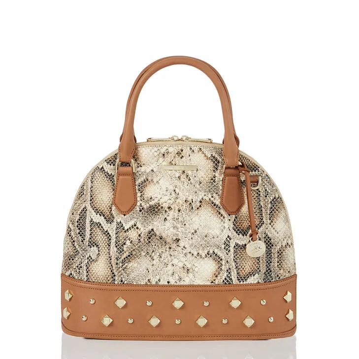 Brahmin Peoria Collection Georgina Satchel, Cognac
