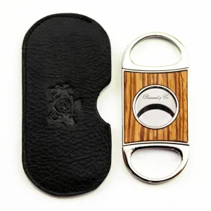 Brizard and Co. Double Guillotine Series 2 Cutter - Zebrawood and Black Leather