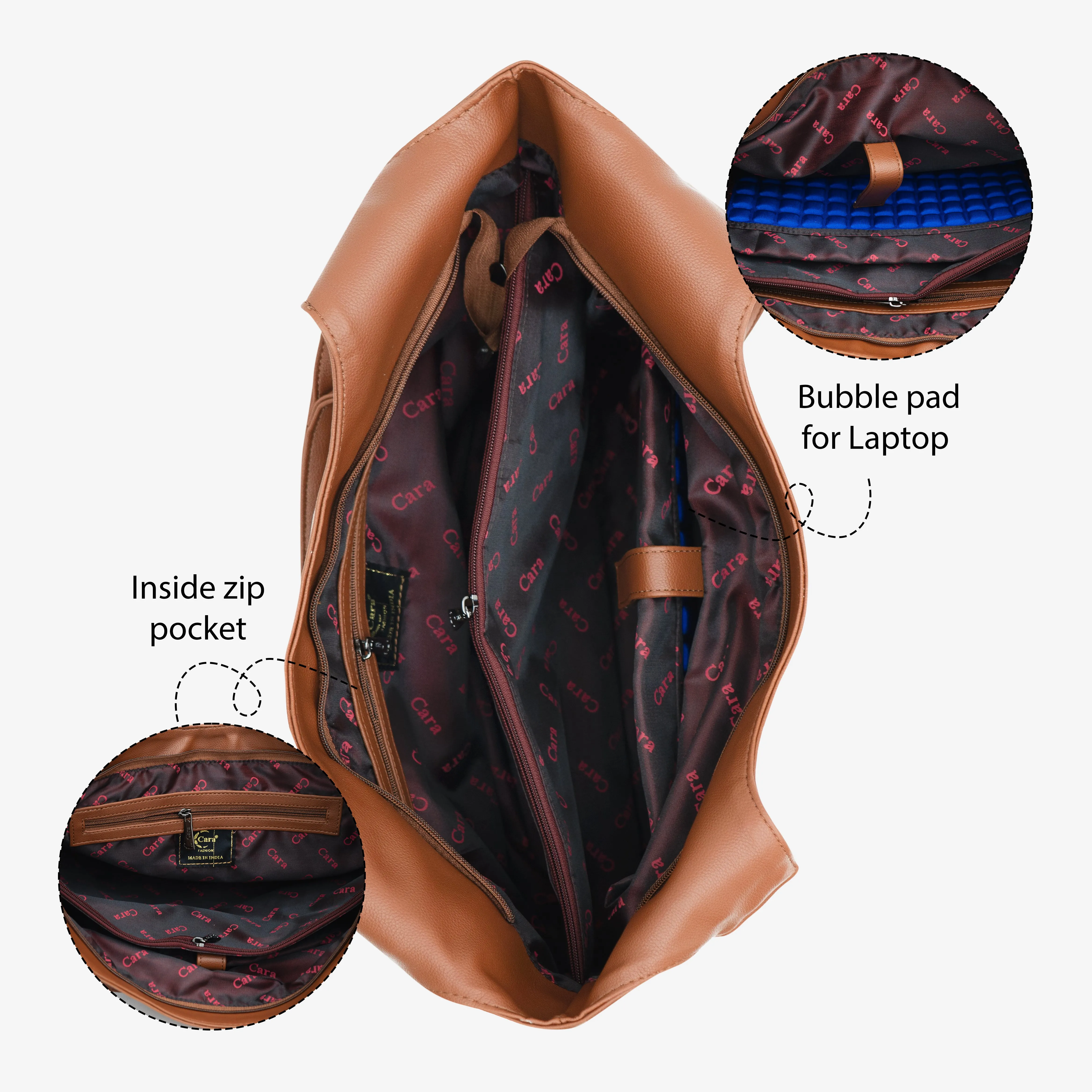 Brown Crazy Curve HANDBAG | CARA