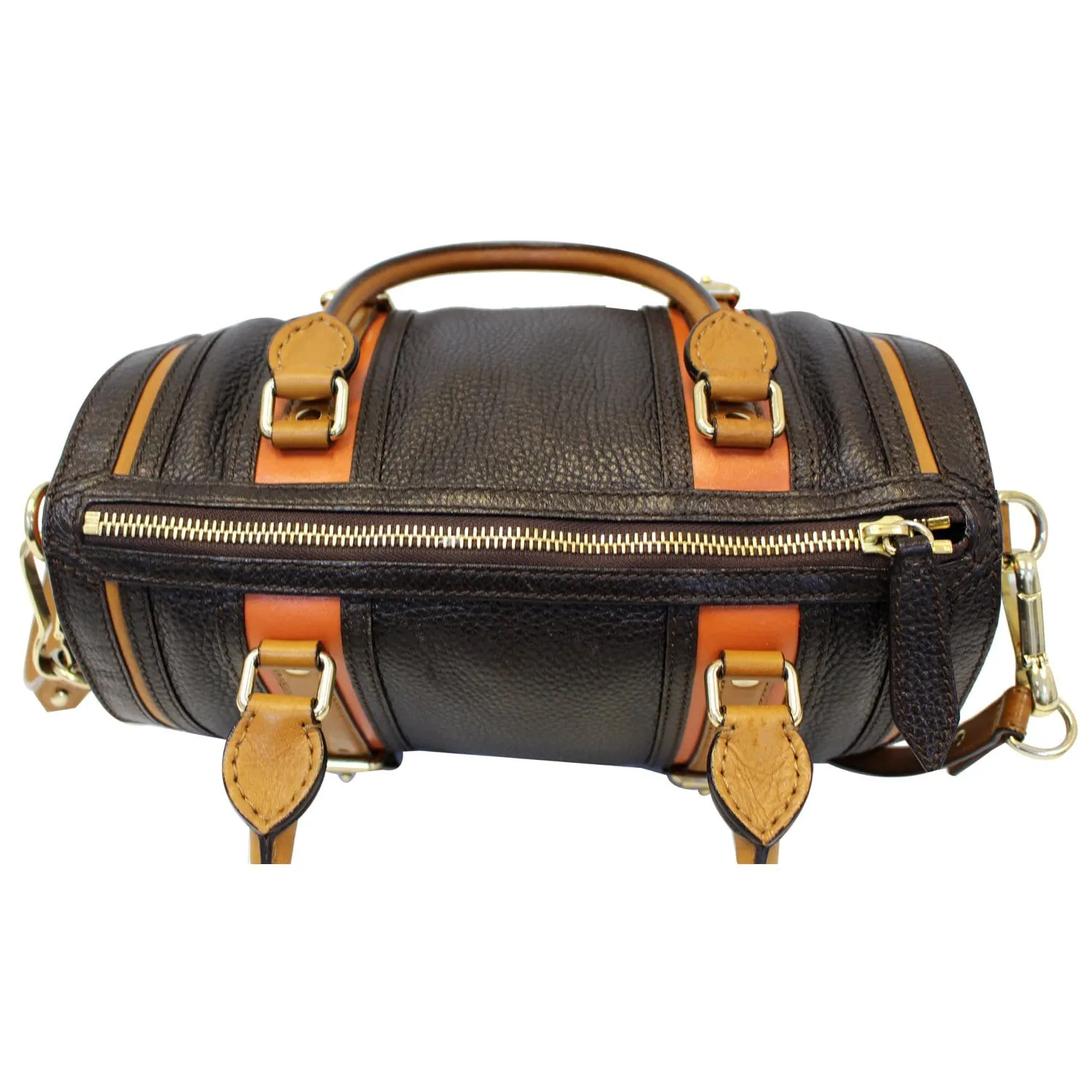 Burberry Alchester Bowling Leather Satchel Shoulder Bag Black