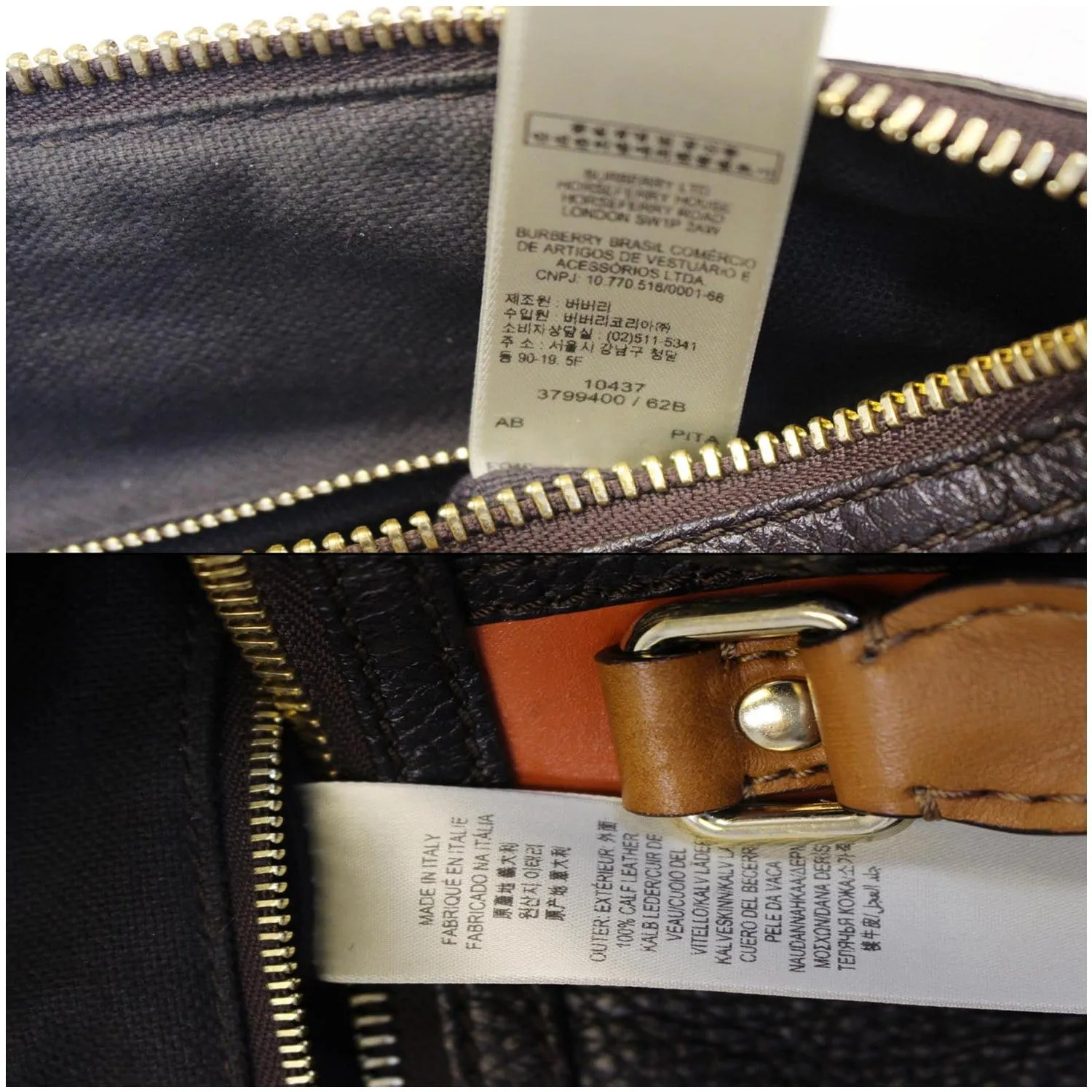 Burberry Alchester Bowling Leather Satchel Shoulder Bag Black