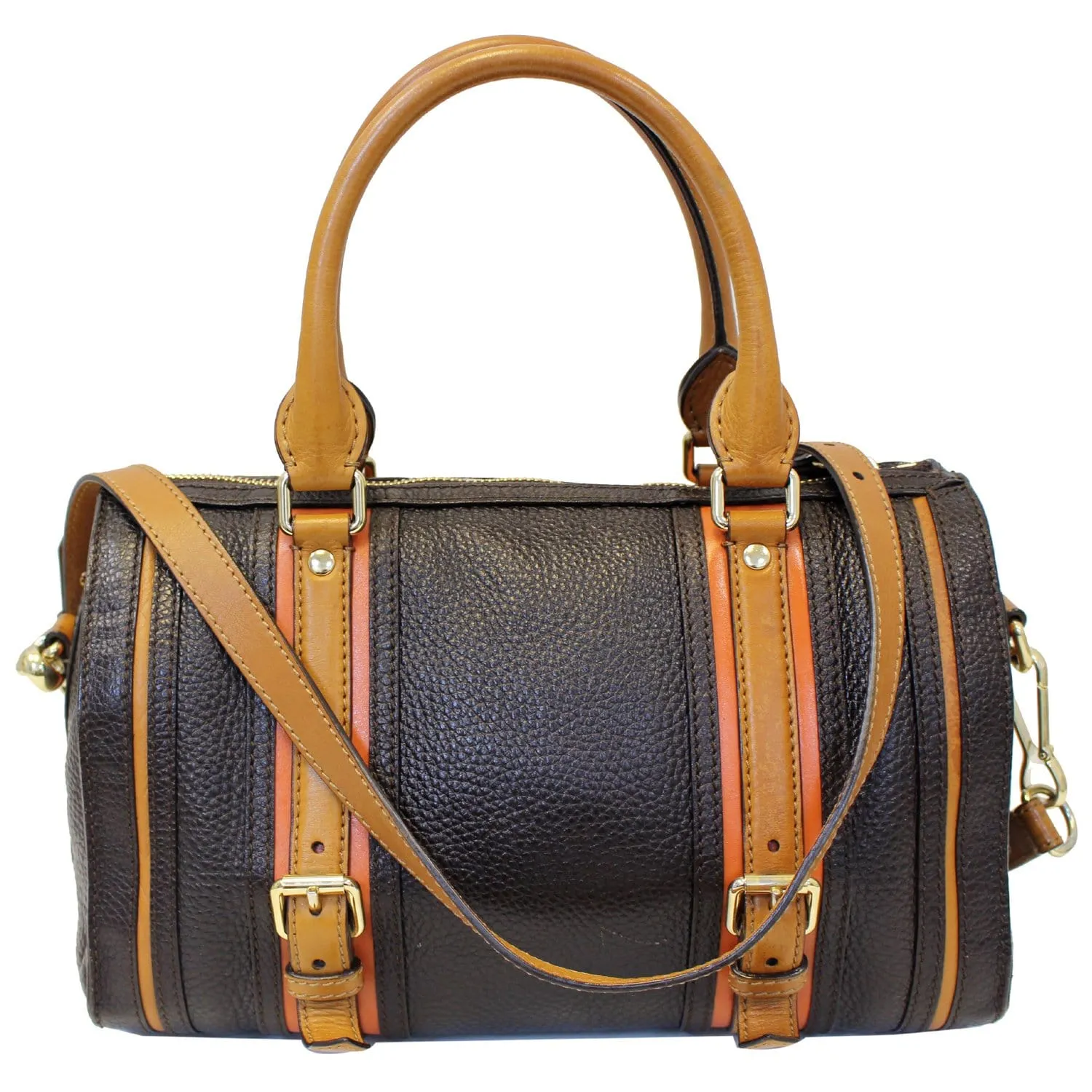 Burberry Alchester Bowling Leather Satchel Shoulder Bag Black