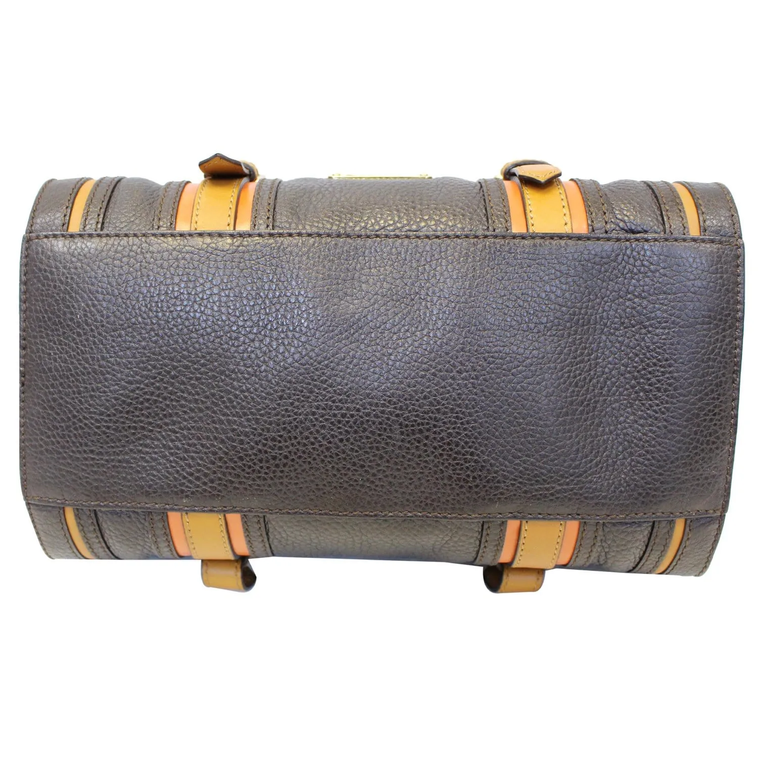 Burberry Alchester Bowling Leather Satchel Shoulder Bag Black