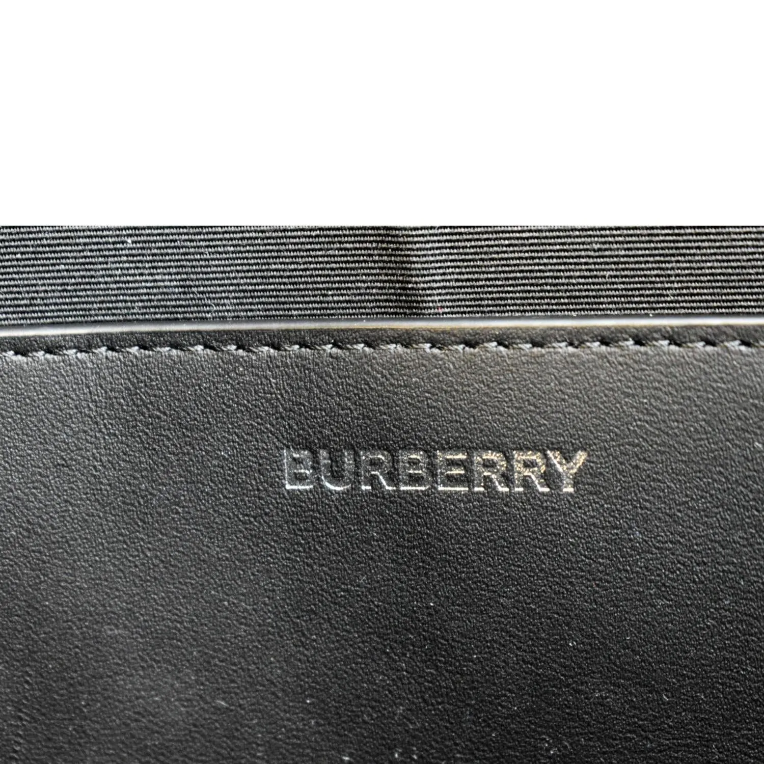 BURBERRY London Check Leather Zip Pouch