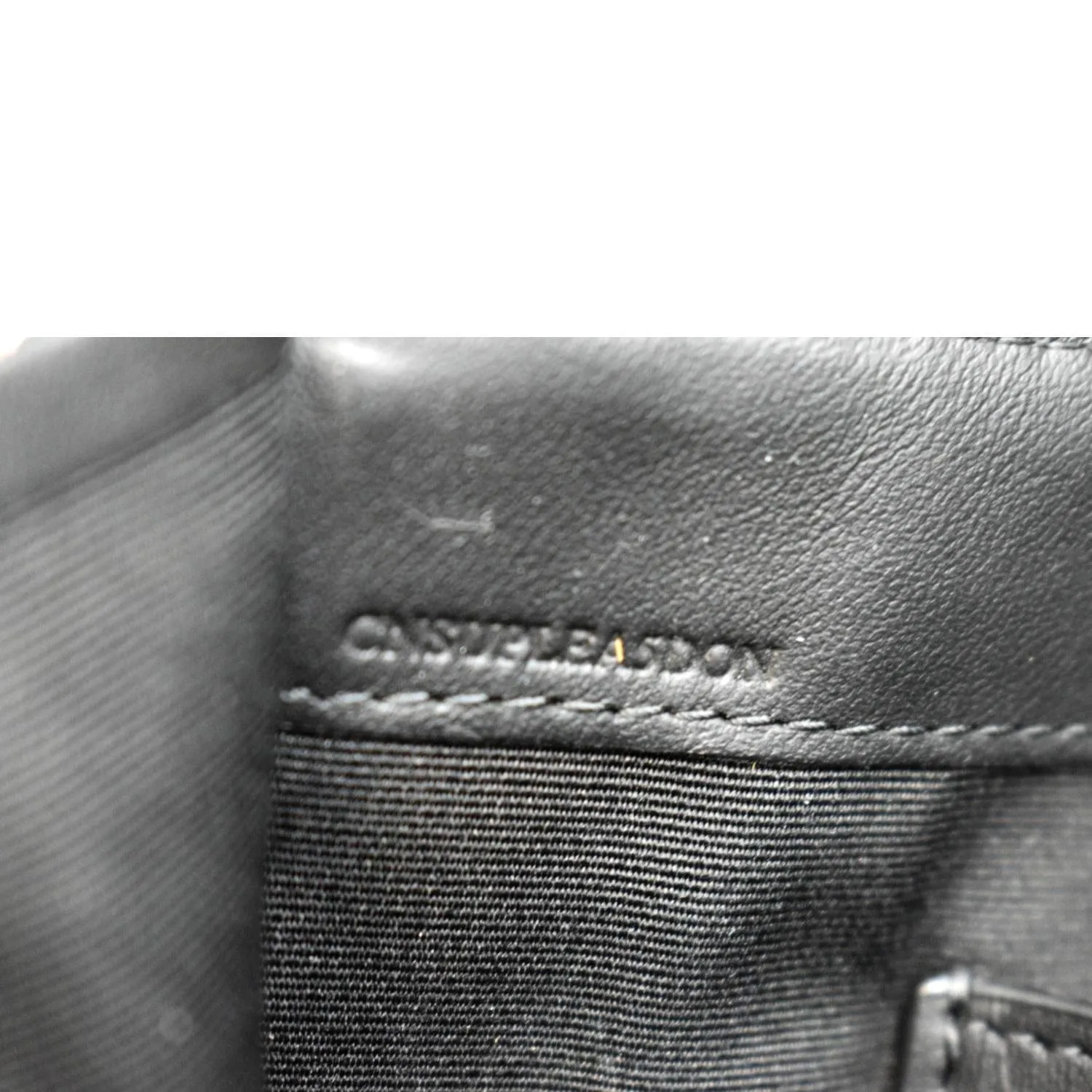 BURBERRY London Check Leather Zip Pouch