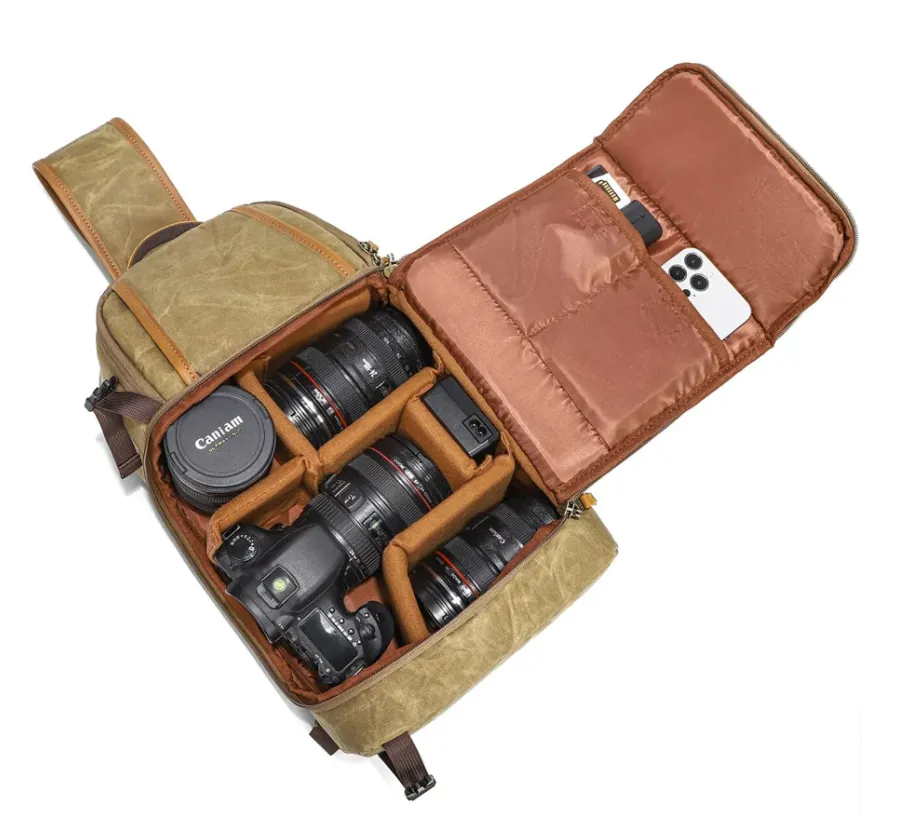 Canvas Camera Sling Bag | Machu Picchu