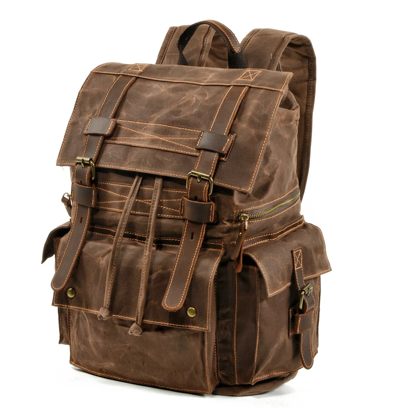 Canvas Drawstring Rucksack  | Redwood