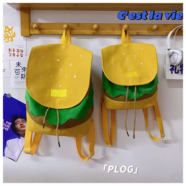 Canvas Hamburger Backpack