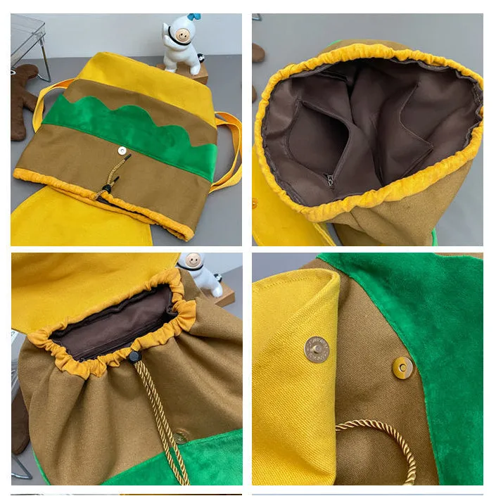 Canvas Hamburger Backpack