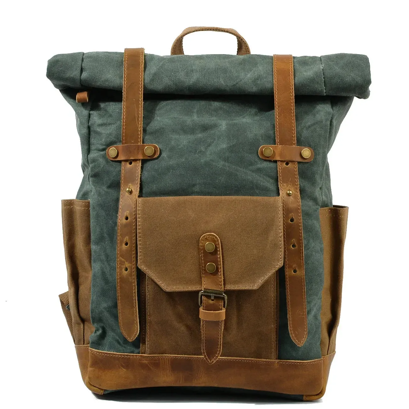 Canvas Oil Wax Backpacks for Men