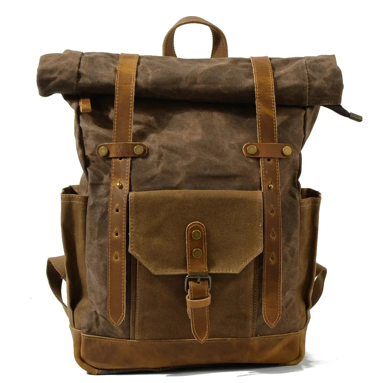 Canvas Oil Wax Backpacks for Men
