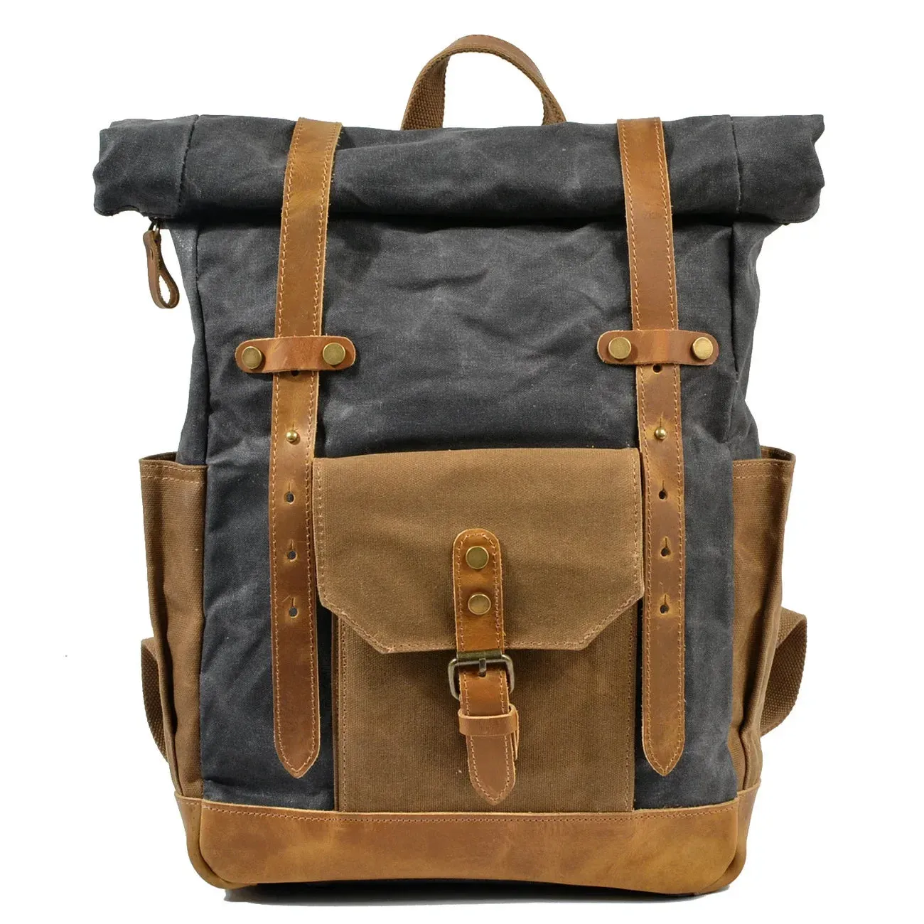 Canvas Oil Wax Backpacks for Men