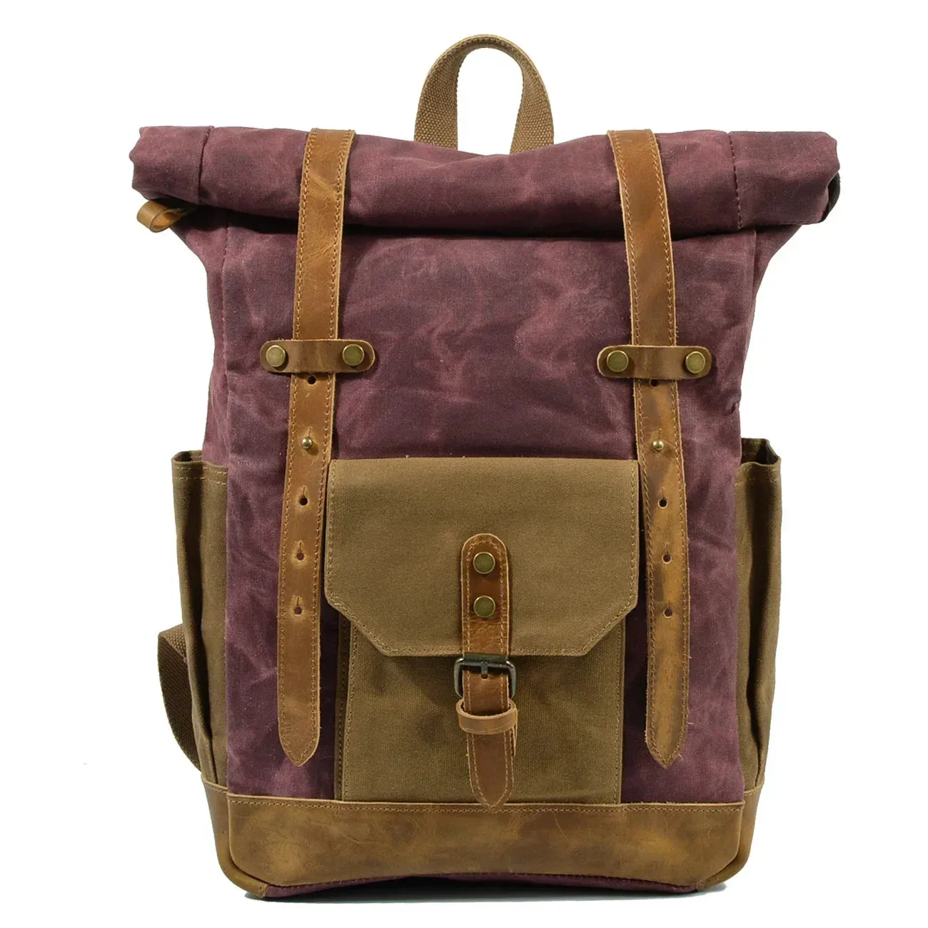 Canvas Oil Wax Backpacks for Men