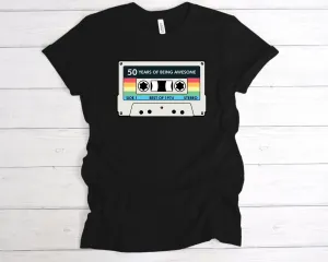 Cassette 50 Years Of Being Awesome T-Shirt