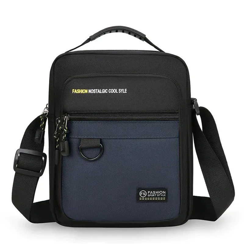 Casual Multi-Function Small Men Handbag Simple Oxford Casual Shoulder Bags For Men Crossbody Bag Vintage Summer Messenger Bag