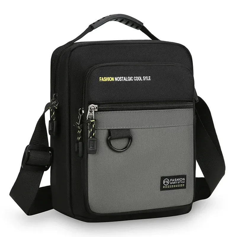 Casual Multi-Function Small Men Handbag Simple Oxford Casual Shoulder Bags For Men Crossbody Bag Vintage Summer Messenger Bag