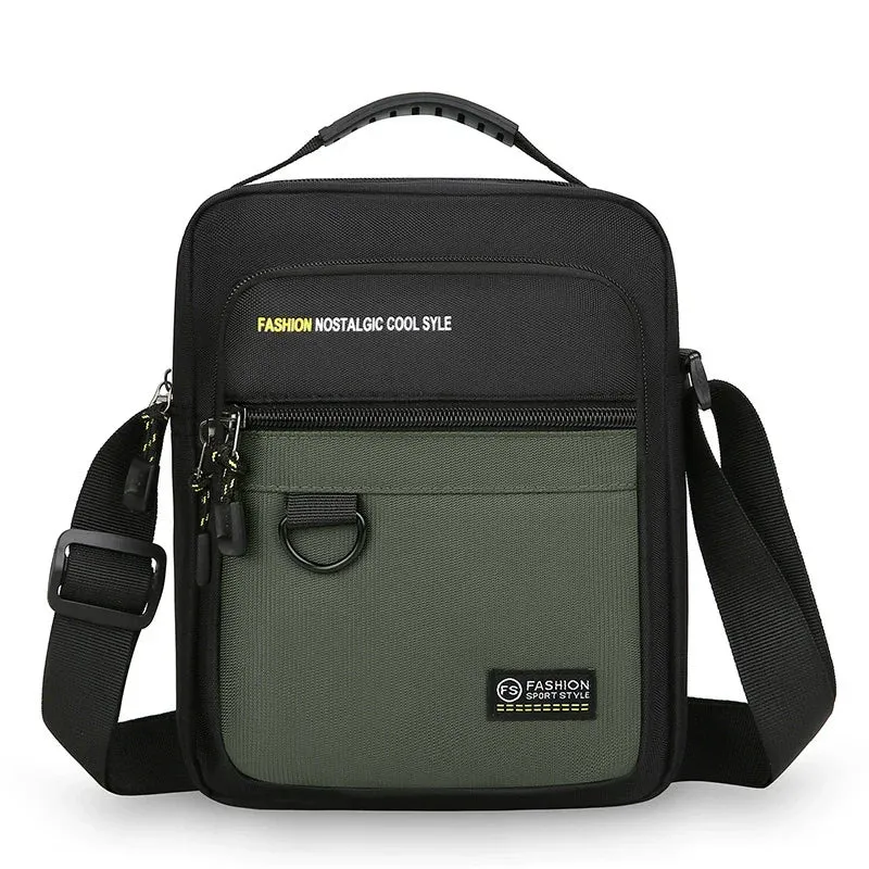 Casual Multi-Function Small Men Handbag Simple Oxford Casual Shoulder Bags For Men Crossbody Bag Vintage Summer Messenger Bag