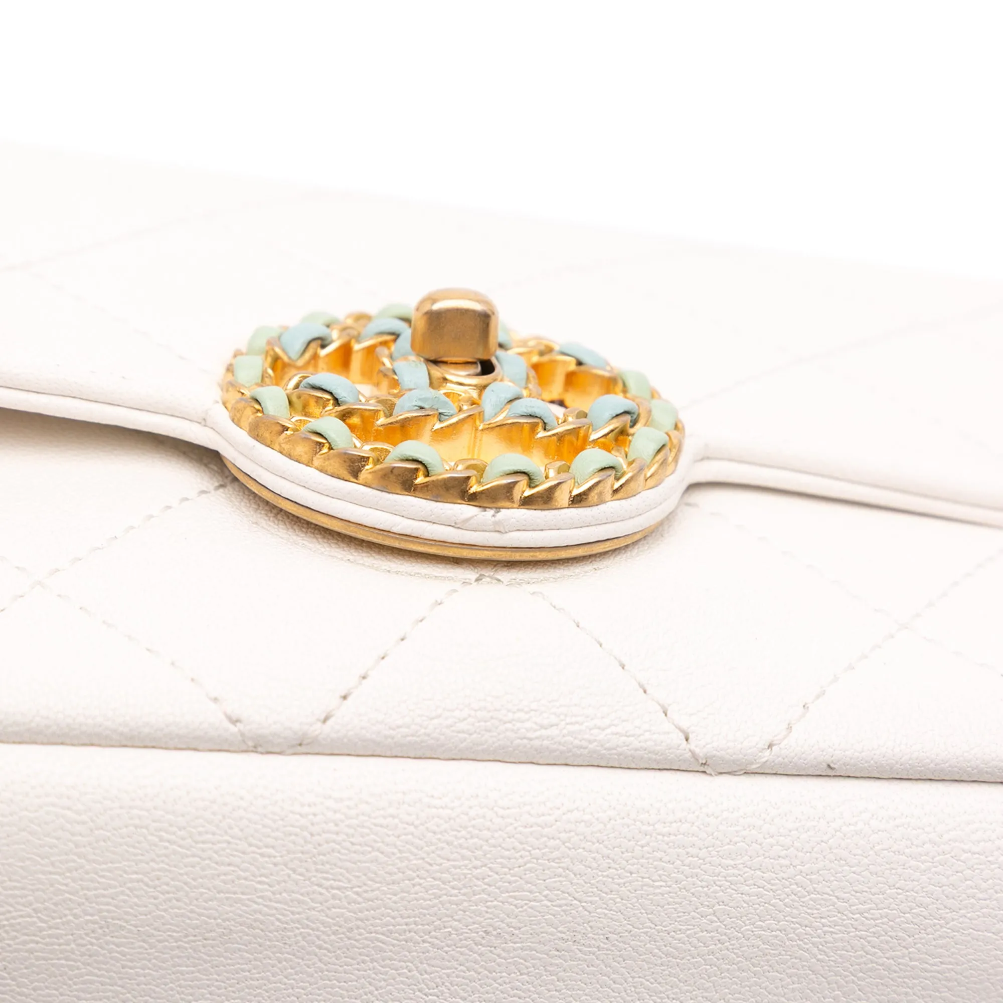 CC Quilted Calfskin Single Flap