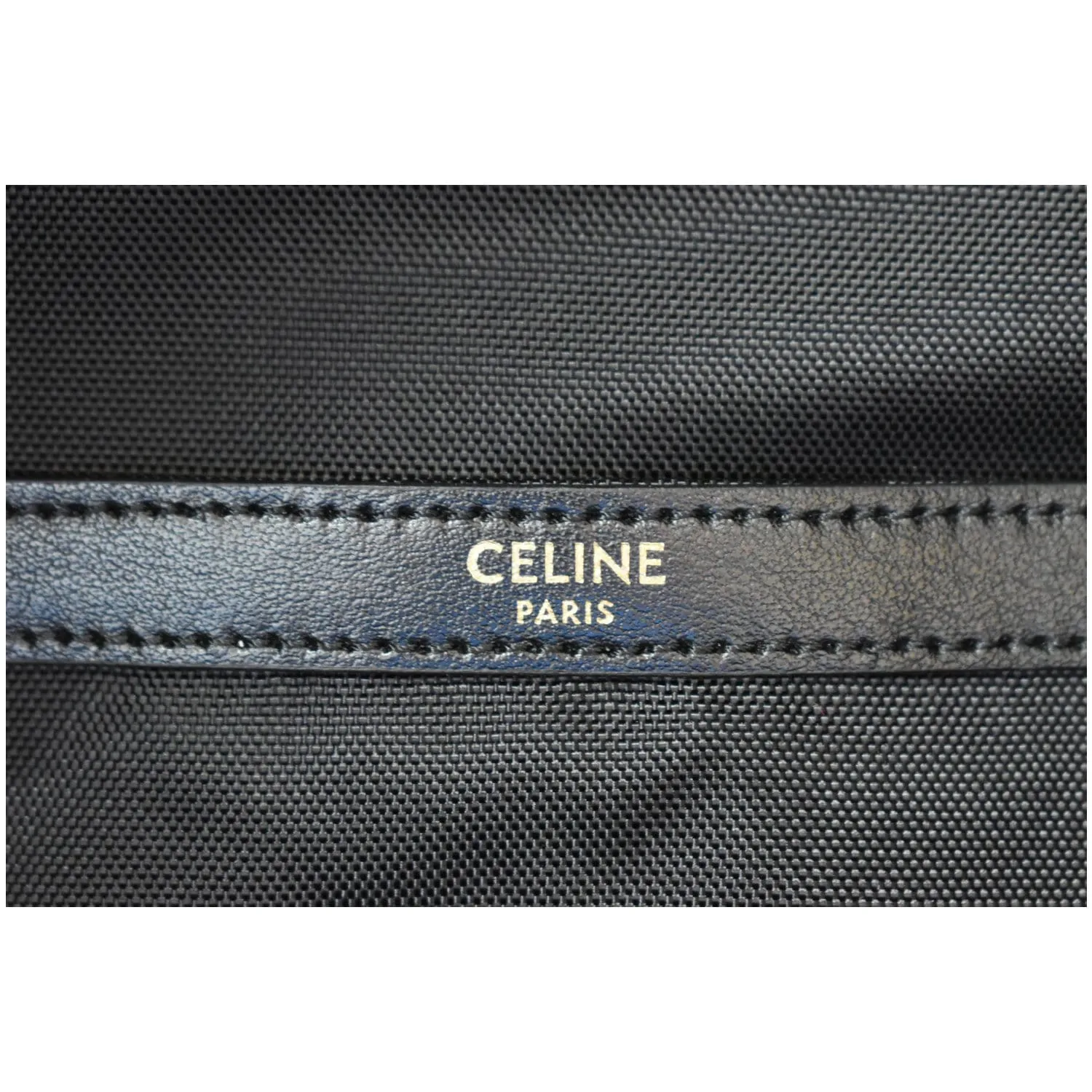 CELINE Leopard Medium Print Canvas Backpack Bag Brown