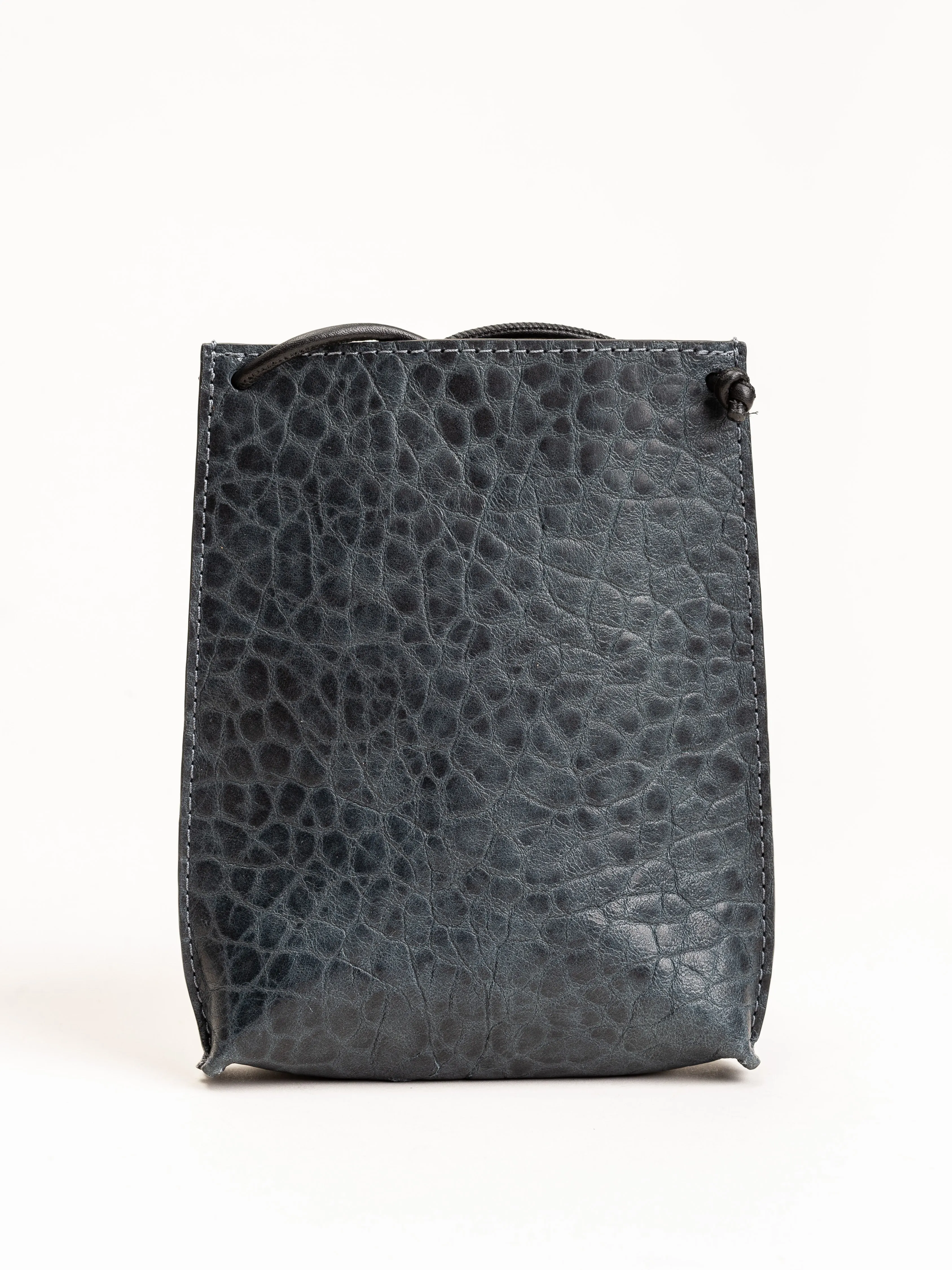 cell pouch - blue sheepskin