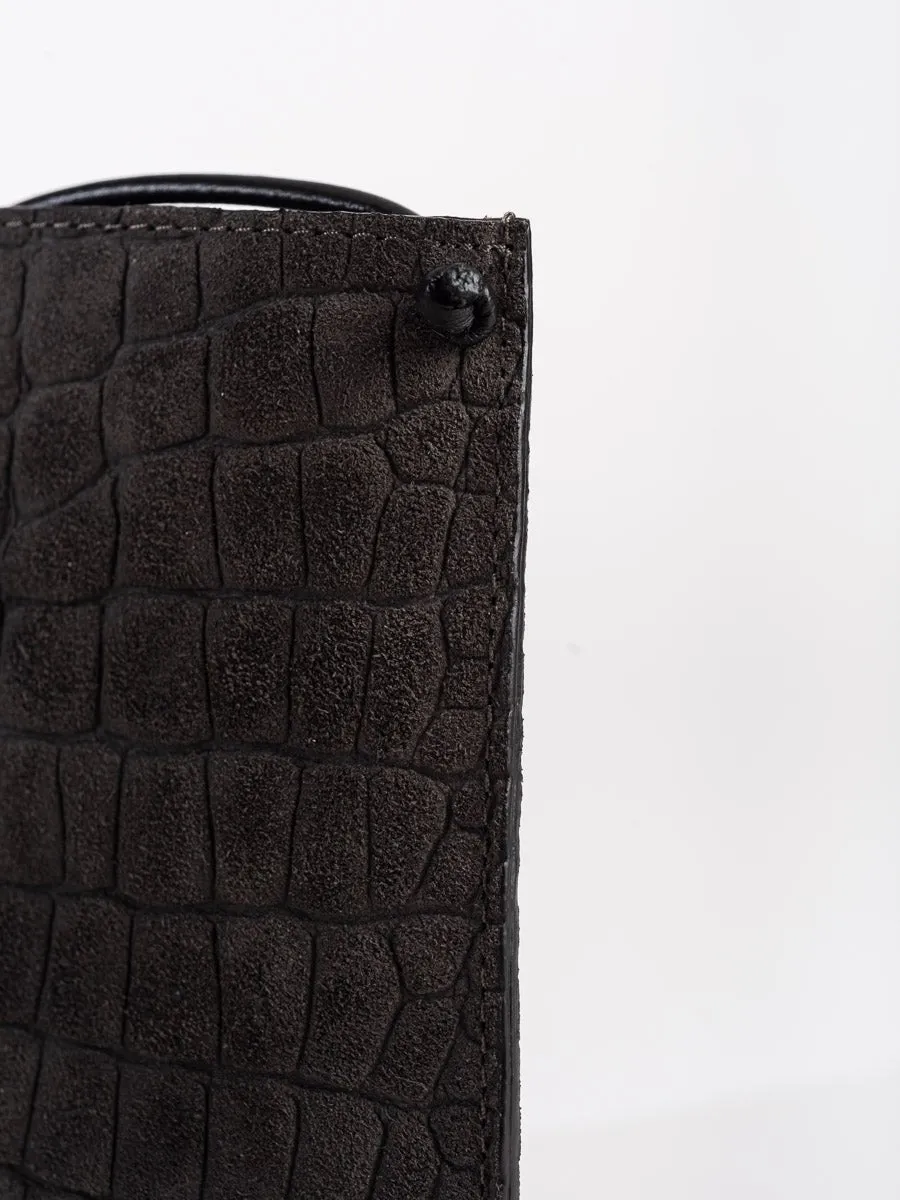 cell pouch - flannel sueded gator