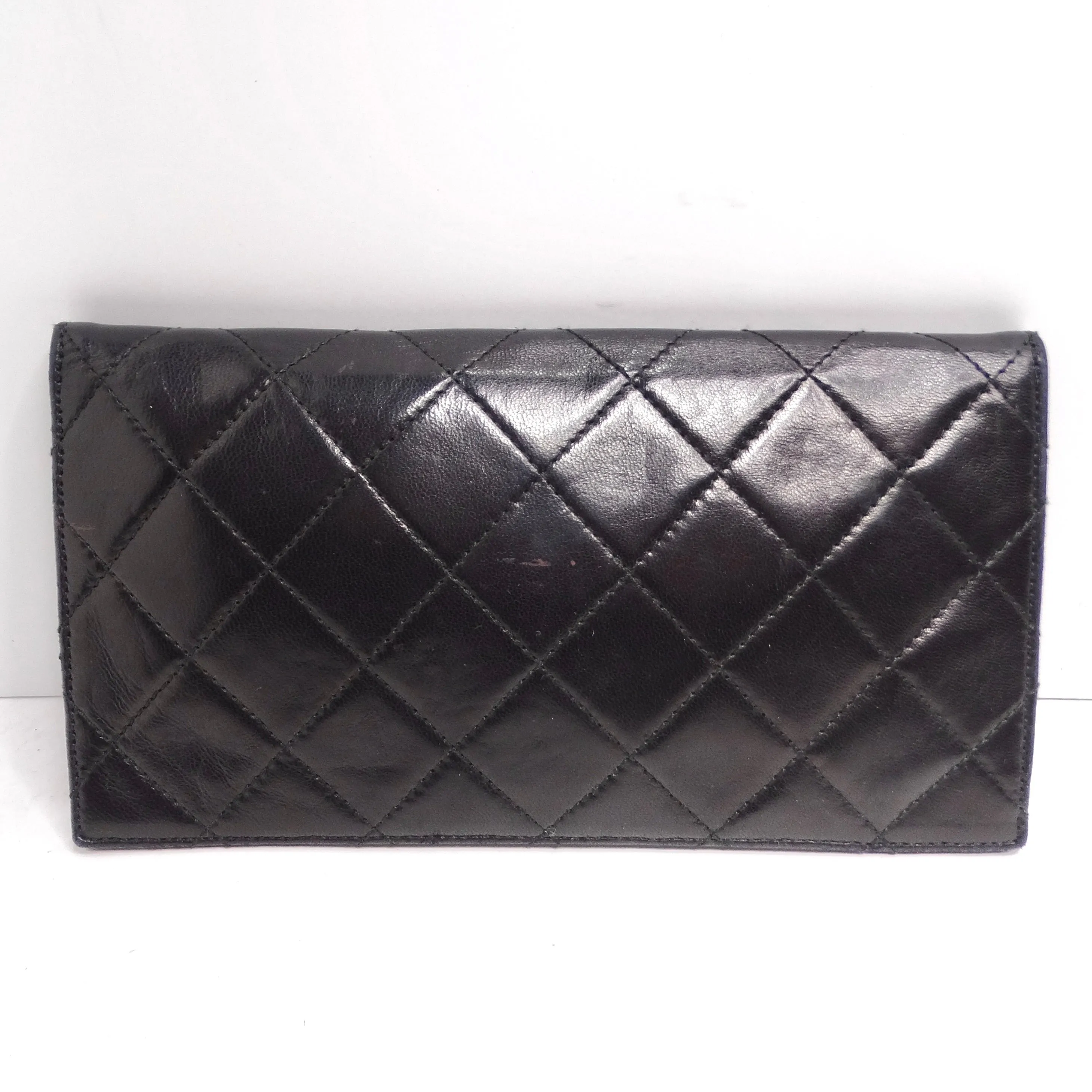 Chanel 1980s CC Quilted Lambskin Wallet